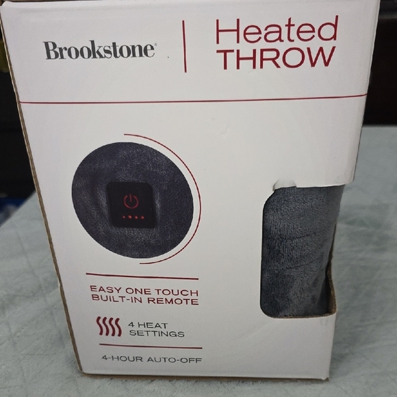 Brookstone Heated Throw Blanket - Gray - Picture 4 of 6